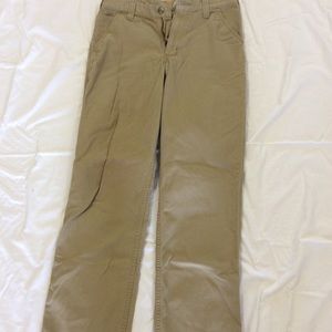 Carhartt Relaxed Fit canvas work pants.